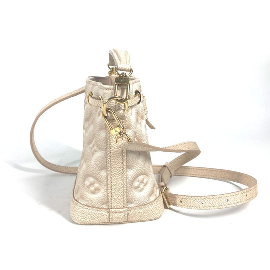 LOUIS VUITTON Shoulder Bag M81463 Monogram Ann Platt Leather beige Monogram Ann Platt Nanonoe Summer Stardust Women Used Authentic