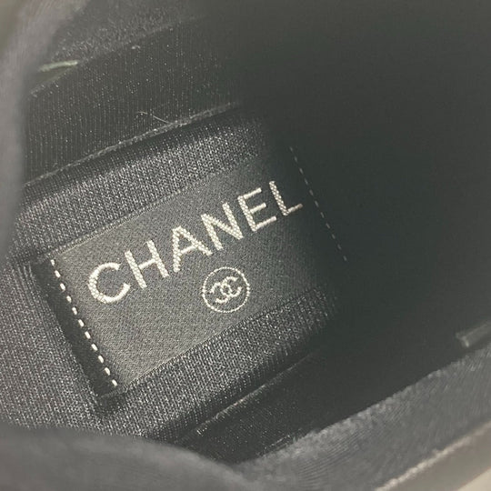 CHANEL sneakers G33745 canvas black CC COCO Mark logo Trainers 37