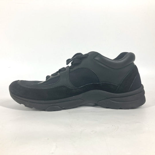 CHANEL sneakers G33745 canvas black CC COCO Mark logo Trainers 37