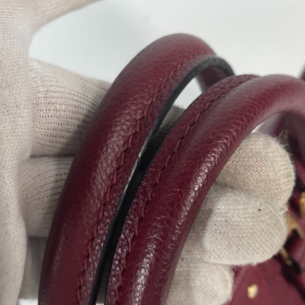 LOUIS VUITTON Tote Bag M43215 Monogram Ann Platt Leather purple Monogram Ann Platt Mazarine PM Women Used Authentic