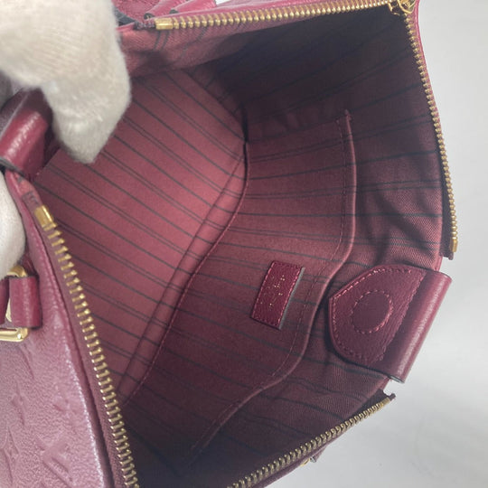 LOUIS VUITTON Tote Bag M43215 Monogram Ann Platt Leather purple Monogram Ann Platt Mazarine PM Women Used Authentic