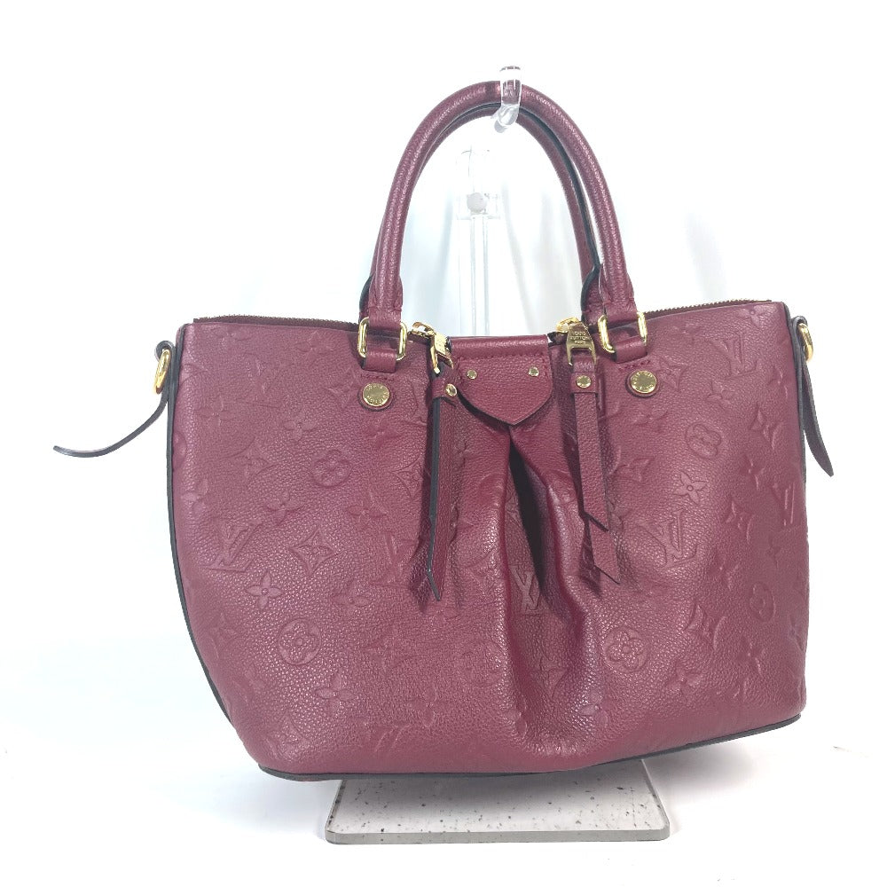LOUIS VUITTON Tote Bag M43215 Monogram Ann Platt Leather purple Monogram Ann Platt Mazarine PM Women Used Authentic