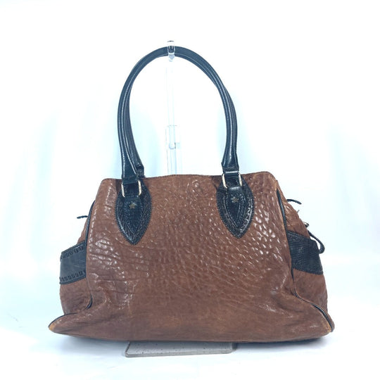 FENDI Shoulder Bag leather Brown Etnico Women Used Authentic