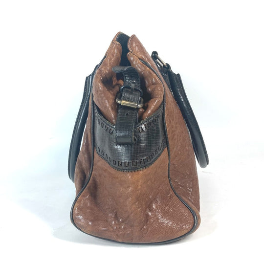 FENDI Shoulder Bag leather Brown Etnico Women Used Authentic