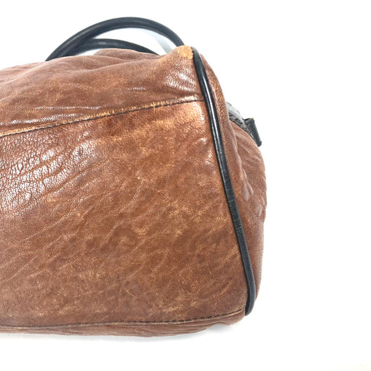 FENDI Shoulder Bag leather Brown Etnico Women Used Authentic