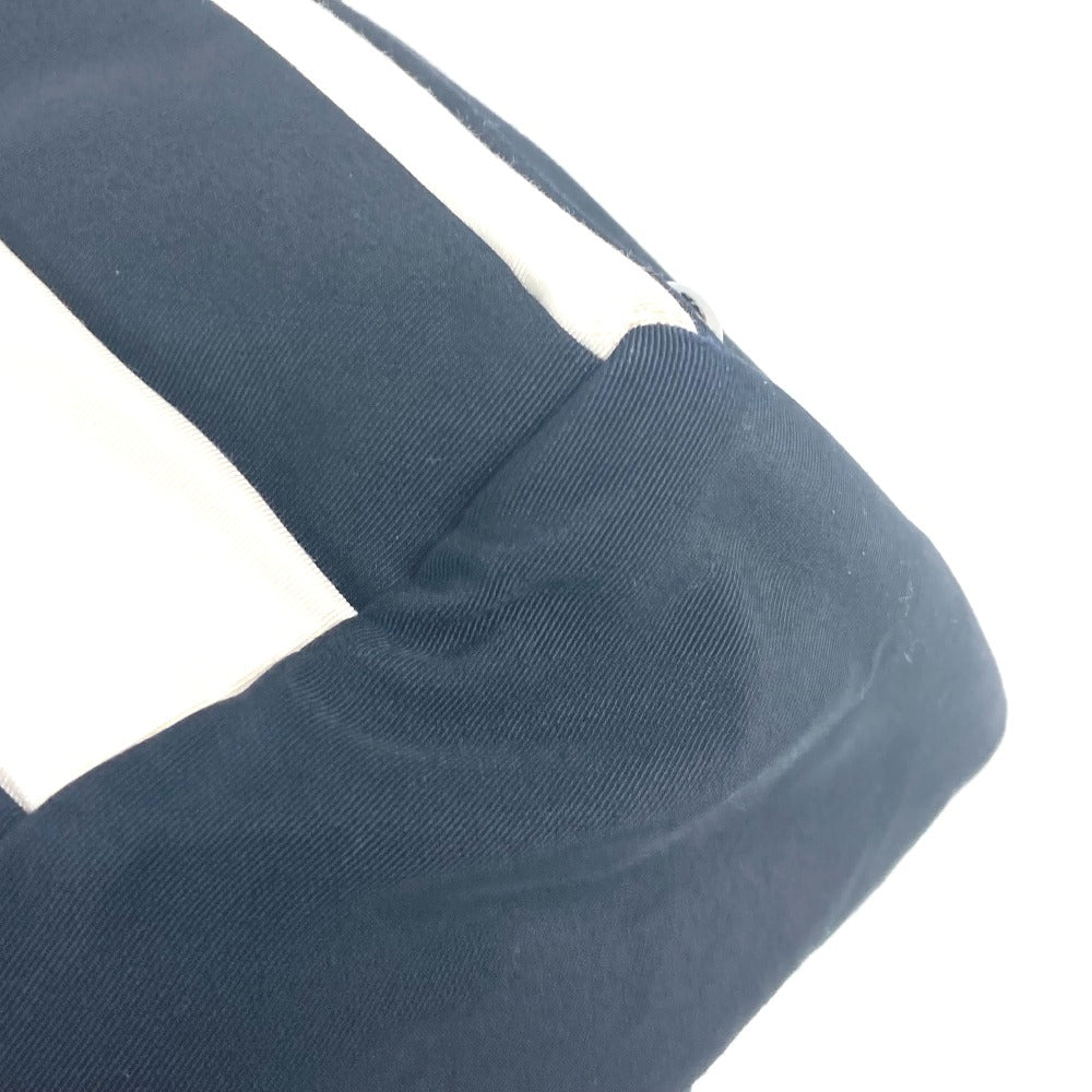 CHANEL Shoulder Bag Nylon canvas black 2.55 metal fittings border