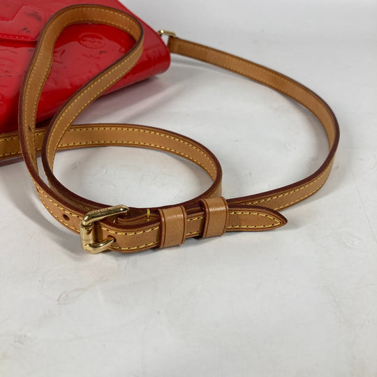 LOUIS VUITTON Shoulder Bag M91728 Monogram Vernis Red Monogram Vernis Bell Flower GM Women Used Authentic