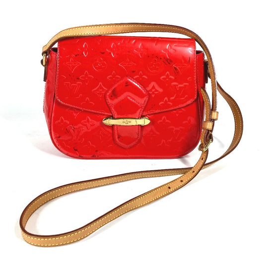 LOUIS VUITTON Shoulder Bag M91728 Monogram Vernis Red Monogram Vernis Bell Flower GM Women Used Authentic