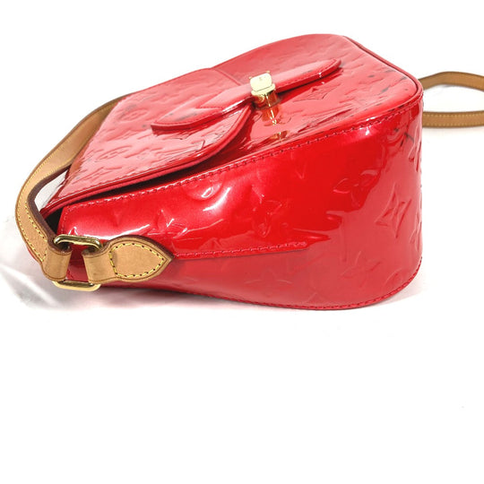 LOUIS VUITTON Shoulder Bag M91728 Monogram Vernis Red Monogram Vernis Bell Flower GM Women Used Authentic