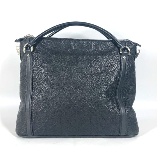 LOUIS VUITTON Shoulder Bag M97071 leather black Monogram Antia Ixia PM Women Used Authentic