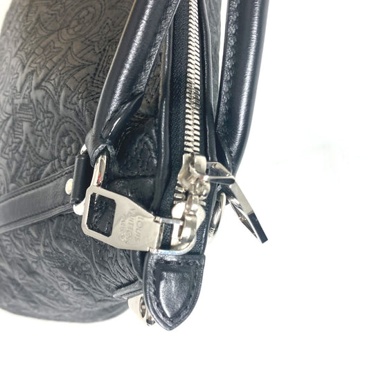 LOUIS VUITTON Shoulder Bag M97071 leather black Monogram Antia Ixia PM Women Used Authentic