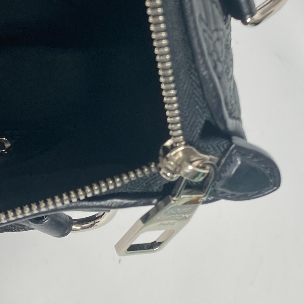 LOUIS VUITTON Shoulder Bag M97071 leather black Monogram Antia Ixia PM Women Used Authentic