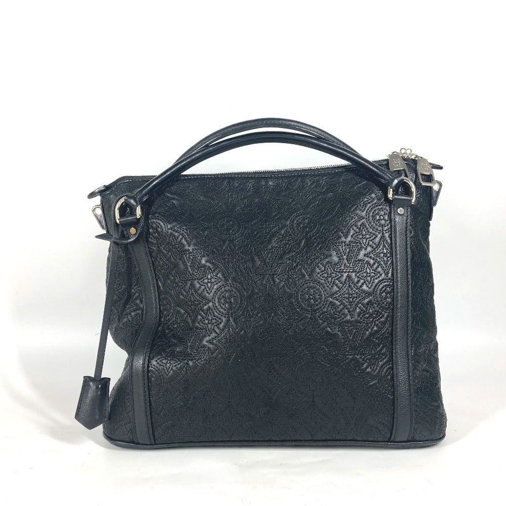 LOUIS VUITTON Shoulder Bag M97071 leather black Monogram Antia Ixia PM Women Used Authentic