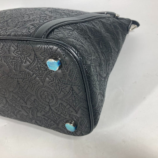 LOUIS VUITTON Shoulder Bag M97071 leather black Monogram Antia Ixia PM Women Used Authentic