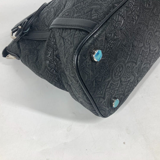 LOUIS VUITTON Shoulder Bag M97071 leather black Monogram Antia Ixia PM Women Used Authentic