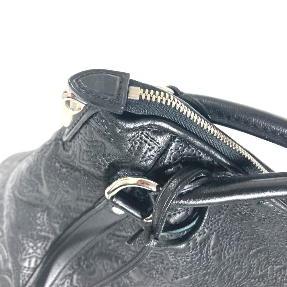 LOUIS VUITTON Shoulder Bag M97071 leather black Monogram Antia Ixia PM Women Used Authentic