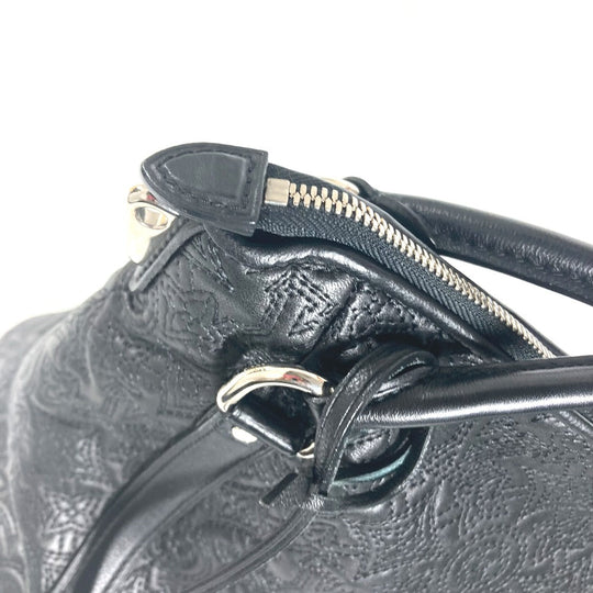 LOUIS VUITTON Shoulder Bag M97071 leather black Monogram Antia Ixia PM Women Used Authentic
