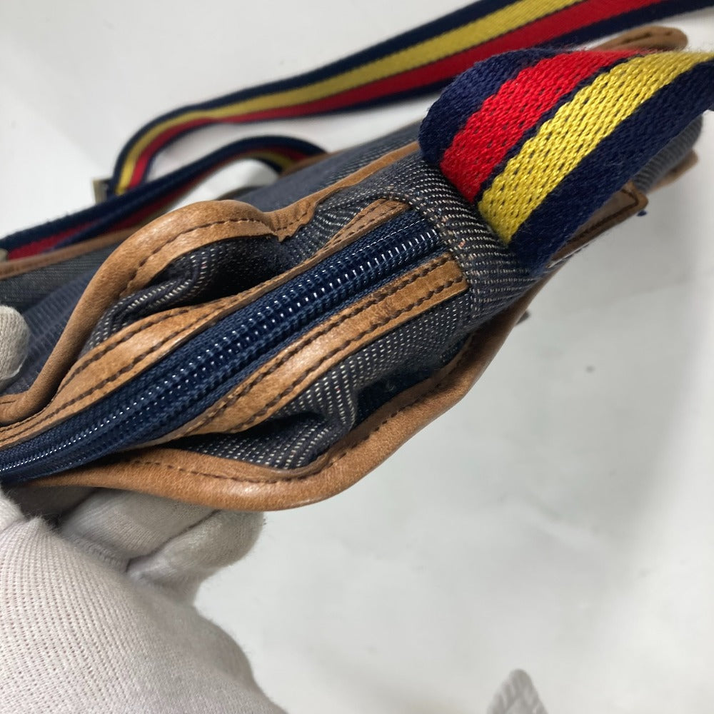 FENDI Shoulder Bag denim blue Pochette logo