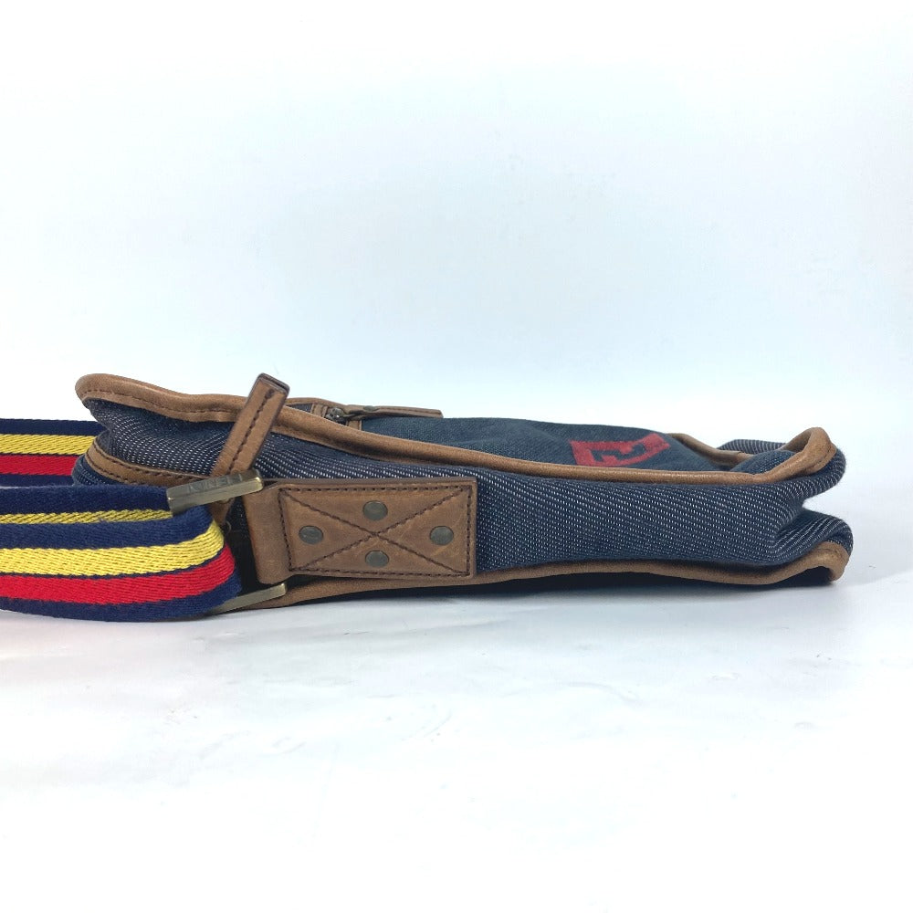 FENDI Shoulder Bag denim blue Pochette logo