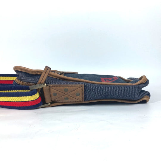 FENDI Shoulder Bag denim blue Pochette logo