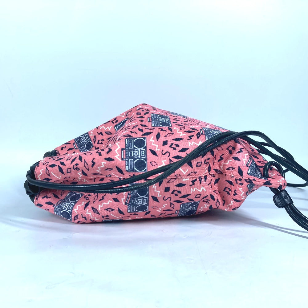 SAINT LAURENT PARIS Backpack 553919 Leather / canvas pink BoomboxPattern Teddy knapsack