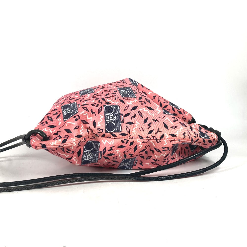 SAINT LAURENT PARIS Backpack 553919 Leather / canvas pink BoomboxPattern Teddy knapsack