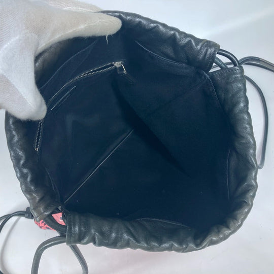 SAINT LAURENT PARIS Backpack 553919 Leather / canvas pink BoomboxPattern Teddy knapsack