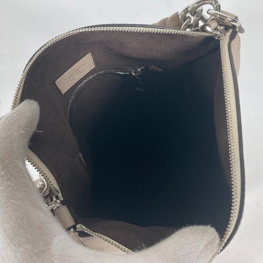 LOUIS VUITTON Shoulder Bag M51224 monogram mahina leather beige Monogram Mahina Babylone Chain BB Women Used Authentic