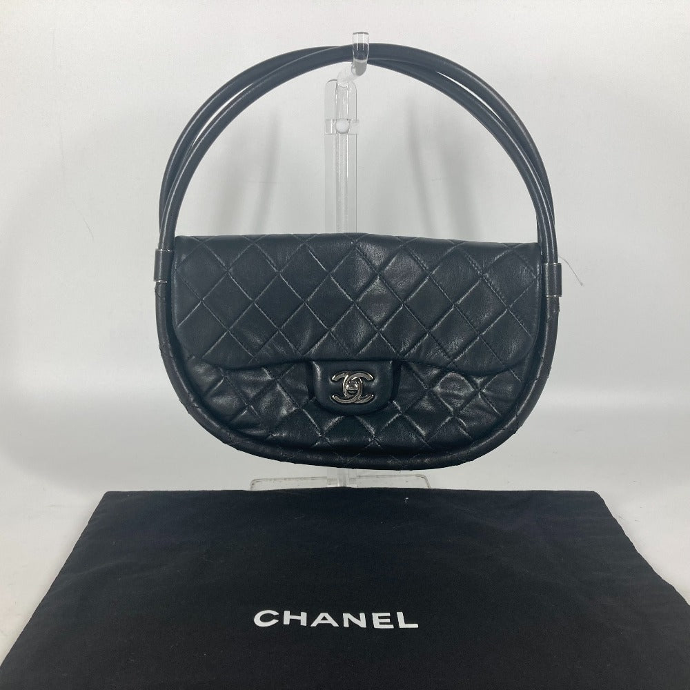 CHANEL Handbag lambskin black Hula hoop