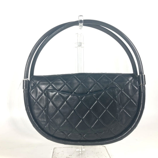 CHANEL Handbag lambskin black Hula hoop