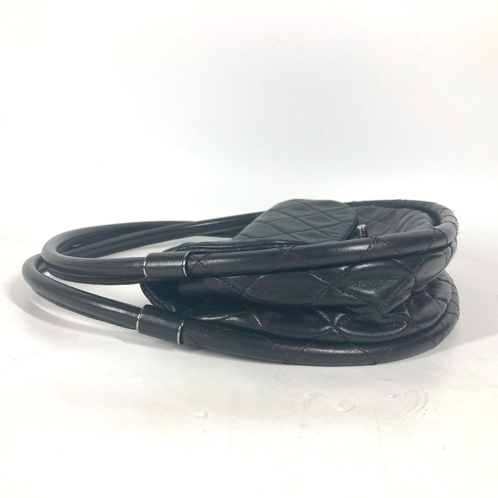 CHANEL Handbag lambskin black Hula hoop