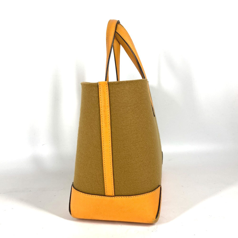 HERMES Shoulder Bag Felt, Epsom Yellow type Maxibox Hippo 30 Women Used Authentic