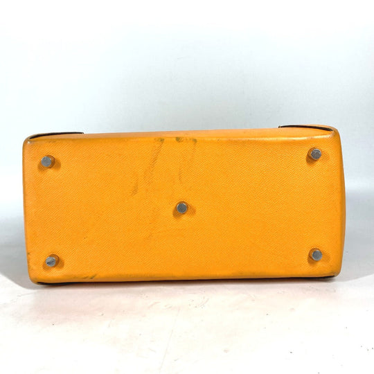 HERMES Shoulder Bag Felt, Epsom Yellow type Maxibox Hippo 30 Women Used Authentic