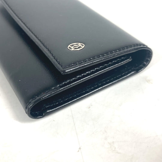 CARTIER Key case Key holder  leather black Must Line logo unisex(Unisex) Used Authentic