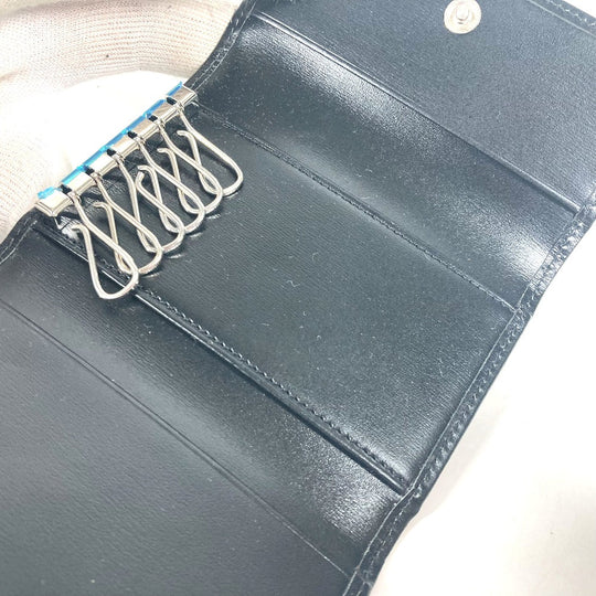 CARTIER Key case Key holder  leather black Must Line logo unisex(Unisex) Used Authentic