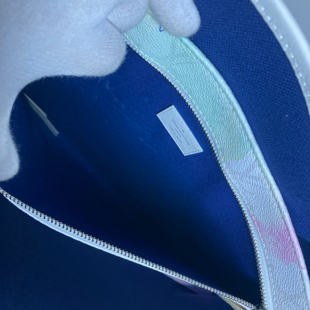 LOUIS VUITTON Tote Bag M45754 leather white watercolor monogram Weekend Tote GM unisex(Unisex) Used Authentic