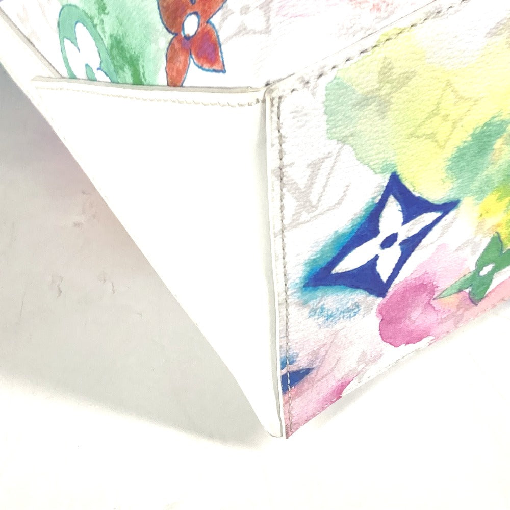 LOUIS VUITTON Tote Bag M45754 leather white watercolor monogram Weekend Tote GM unisex(Unisex) Used Authentic