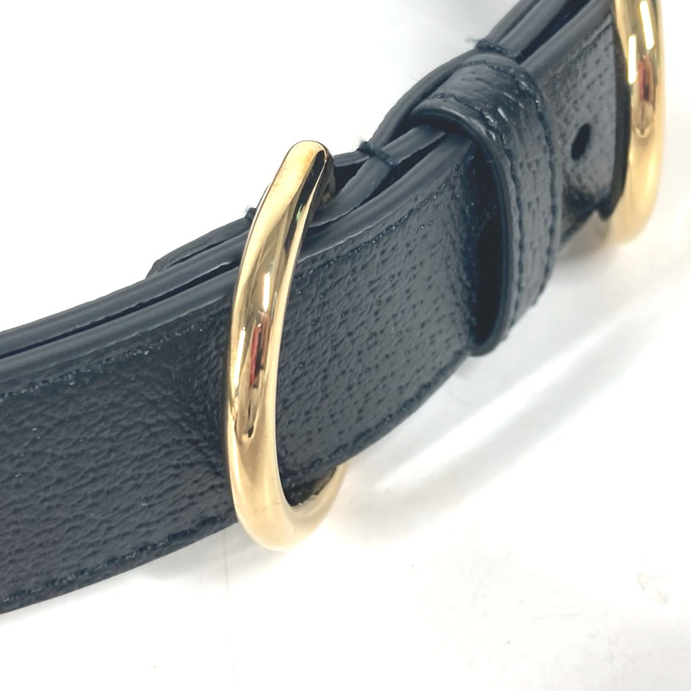GUCCI others 695256 leather black GG Large/Extra Large Pet Collar L