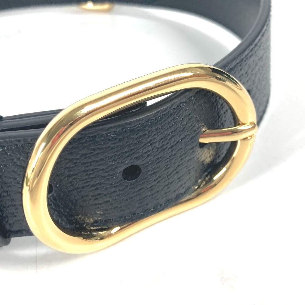 GUCCI others 695256 leather black GG Large/Extra Large Pet Collar L