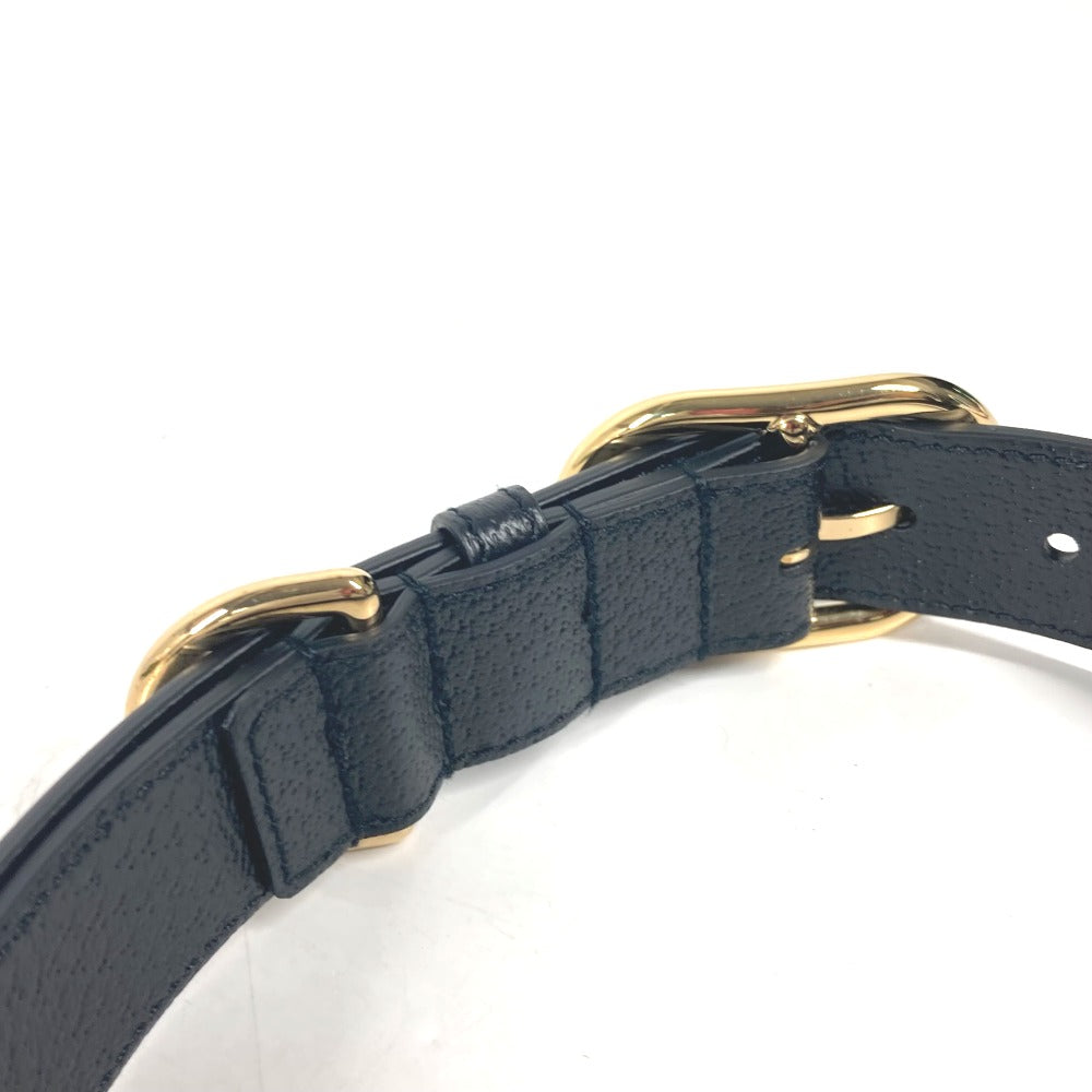 GUCCI others 695256 leather black GG Large/Extra Large Pet Collar L