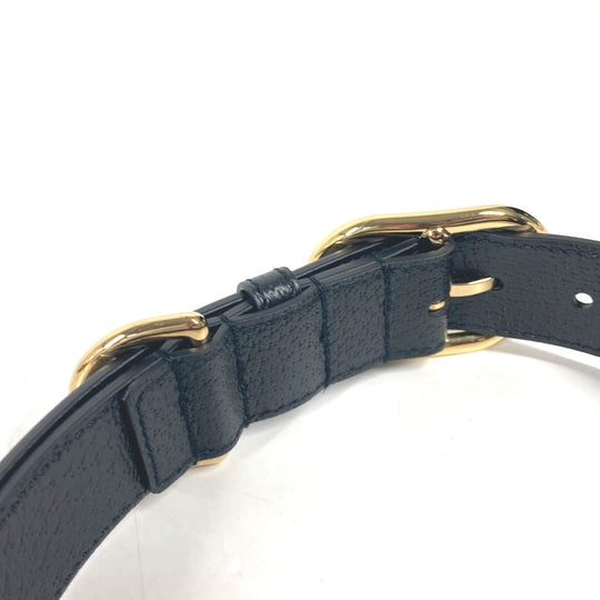 GUCCI others 695256 leather black GG Large/Extra Large Pet Collar L