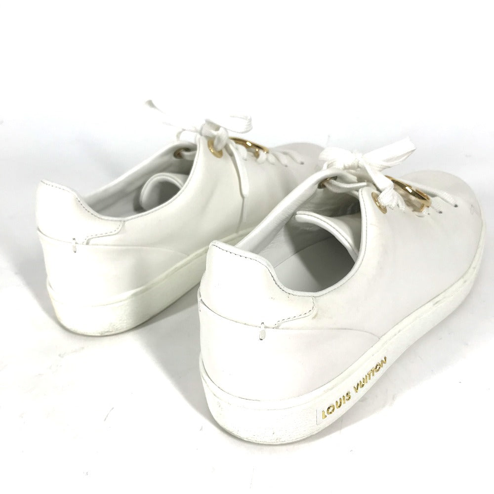 LOUIS VUITTON sneakers 1A2XOM leather white Monogram Front Row Line Sneakers 36