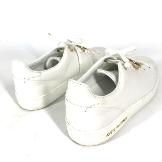 LOUIS VUITTON sneakers 1A2XOM leather white Monogram Front Row Line Sneakers 36