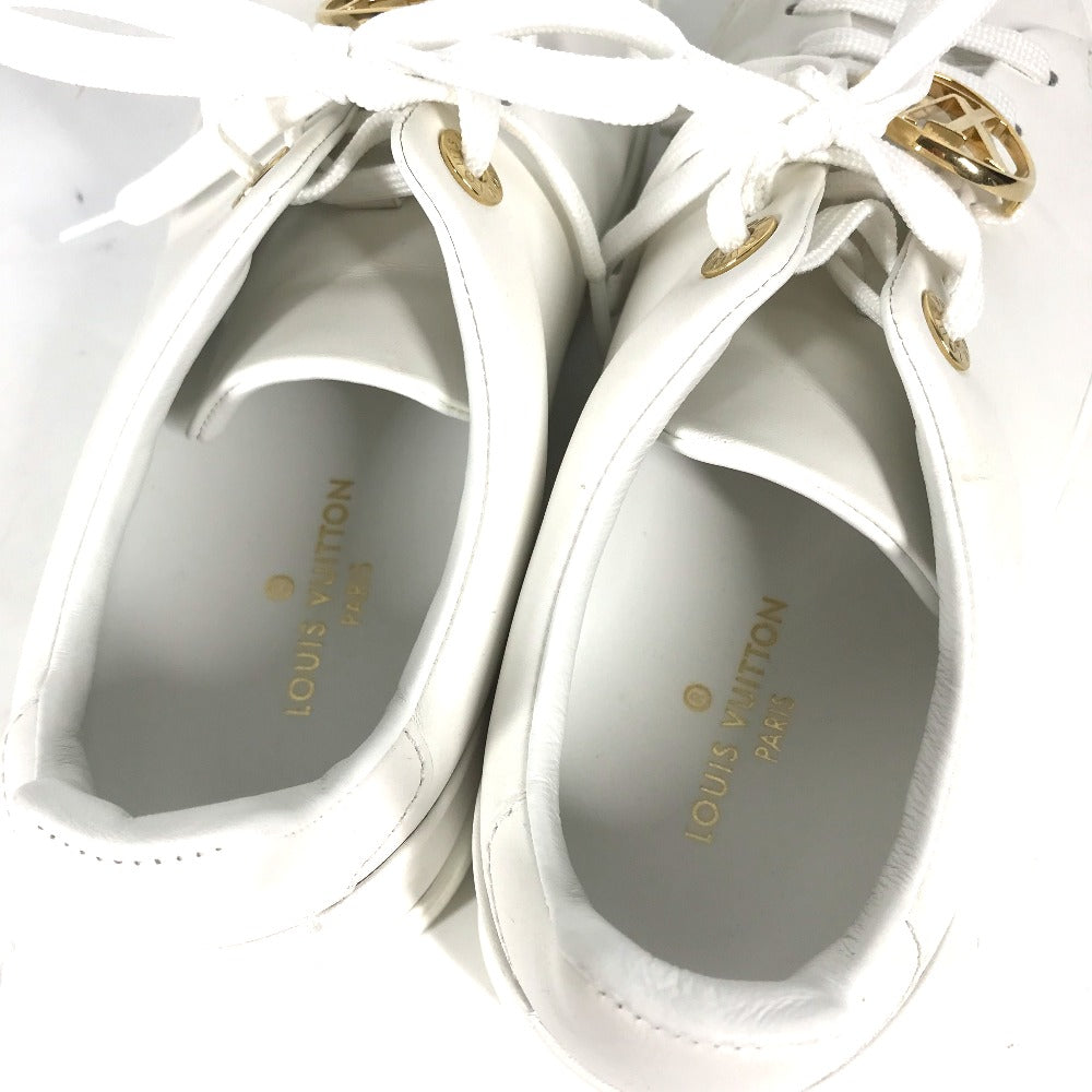 LOUIS VUITTON sneakers 1A2XOM leather white Monogram Front Row Line Sneakers 36