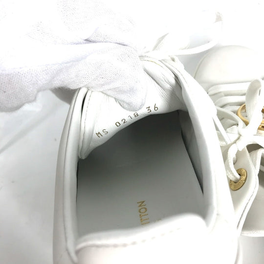 LOUIS VUITTON sneakers 1A2XOM leather white Monogram Front Row Line Sneakers 36