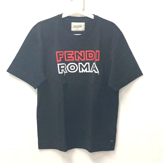 FENDI Short sleeve T-shirt FY0936 cotton black Marc Jacobs collaboration logo mens M Used Authentic