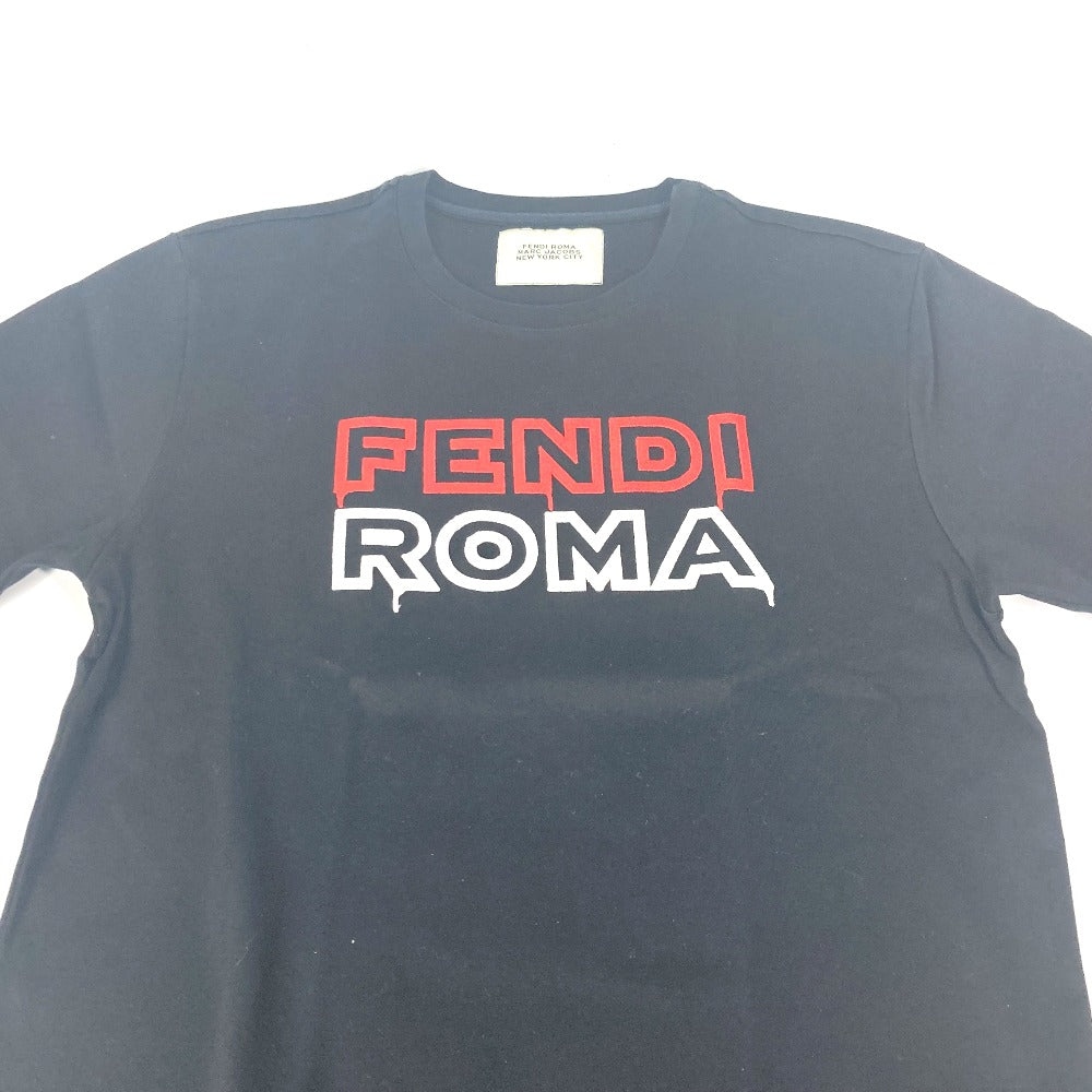 FENDI Short sleeve T-shirt FY0936 cotton black Marc Jacobs collaboration logo mens M Used Authentic
