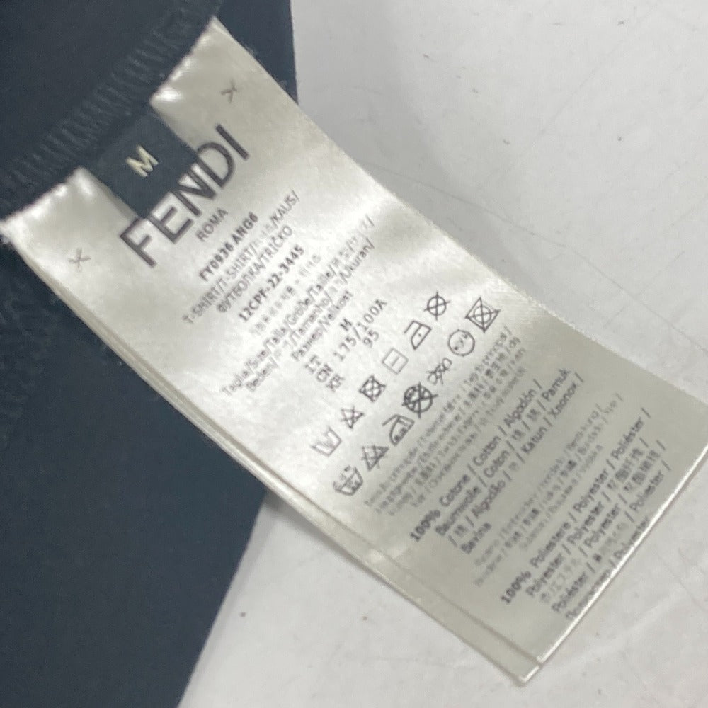 FENDI Short sleeve T-shirt FY0936 cotton black Marc Jacobs collaboration logo mens M Used Authentic