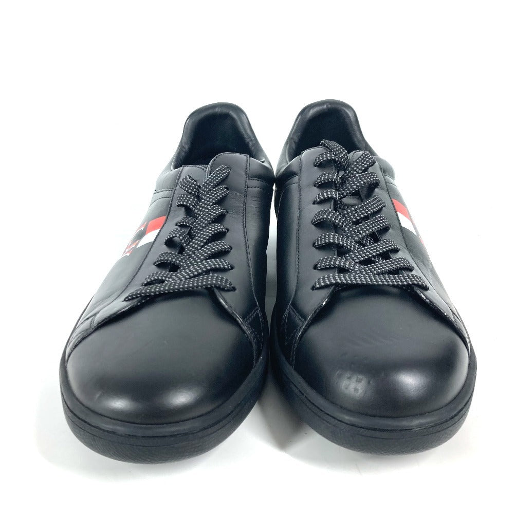 LOUIS VUITTON sneakers leather black Luxembourg line Shoes shoes logo LV 9 1/2