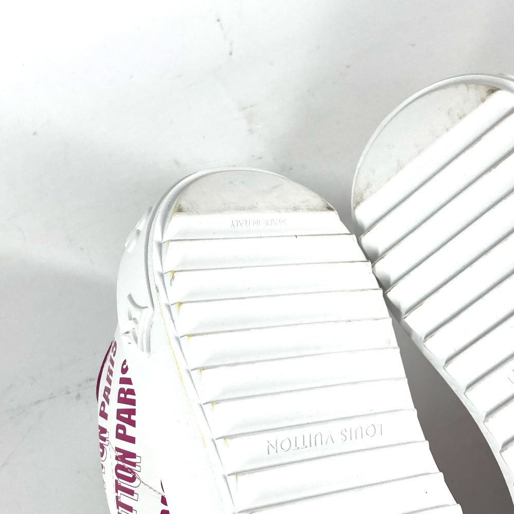 LOUIS VUITTON sneakers leather pink Timeout line shoes shoes logo 35 1/2